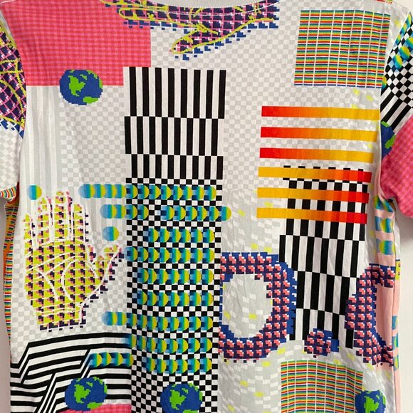 *Opening Ceremony Tee Shirt Multi Color Geometric World Hand Graphic Adult S - Picture 3 of 10